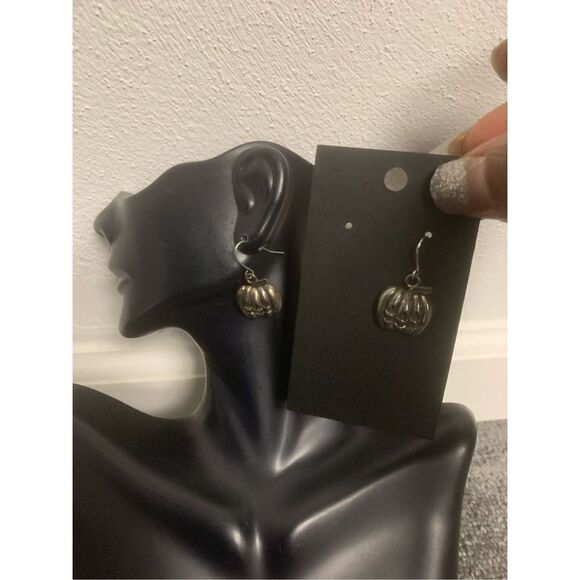 Pumpkin Statement Earrings - Picture 3 of 3